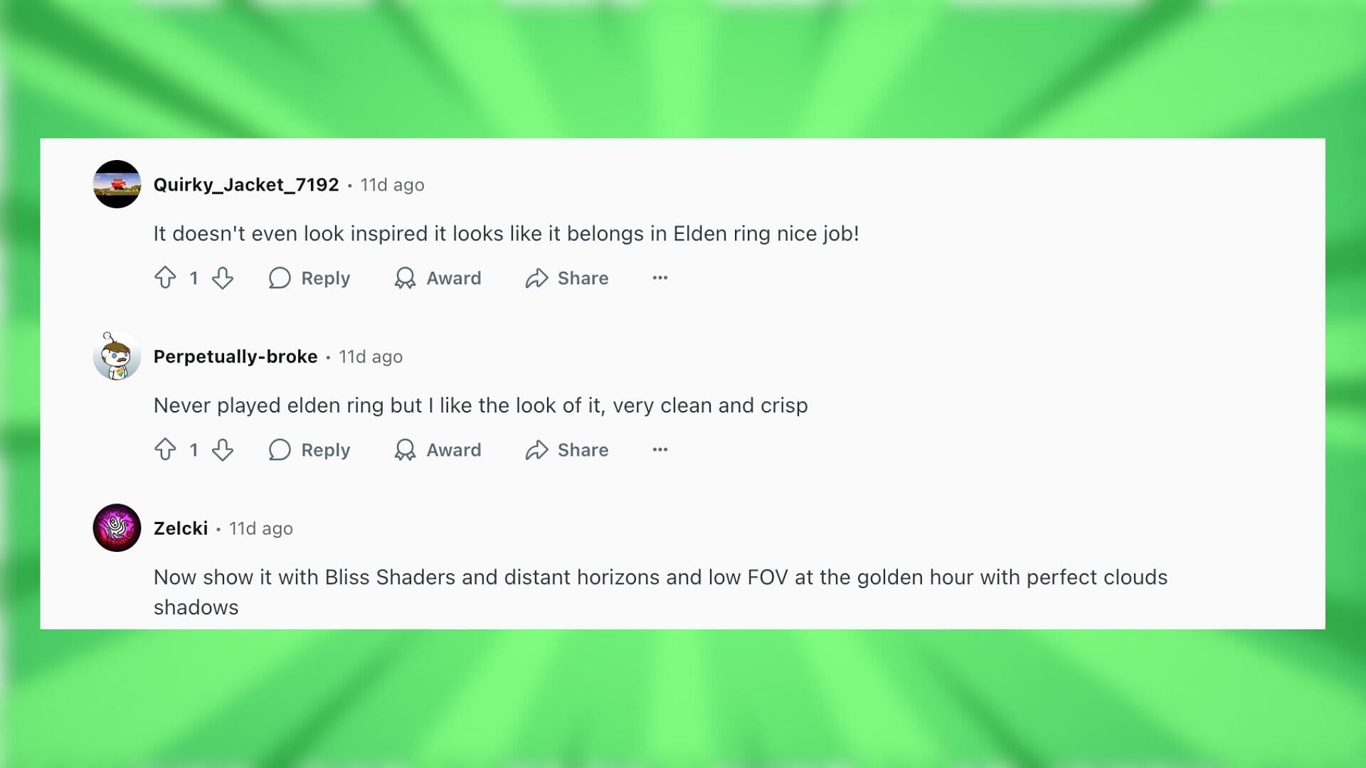 Redditors react to the castel made in the blocky world (Image via Reddit)